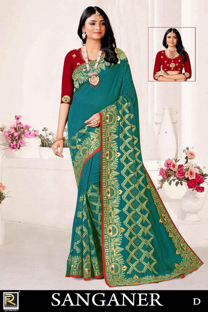 Ronisha Sanganer Festive Wear Wholesale Designer Sarees Catalog
